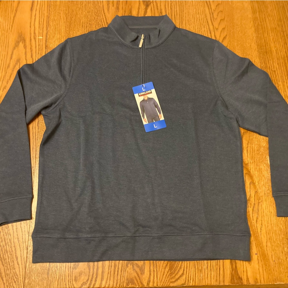 Men’s large blue Kirkland pullover half zip